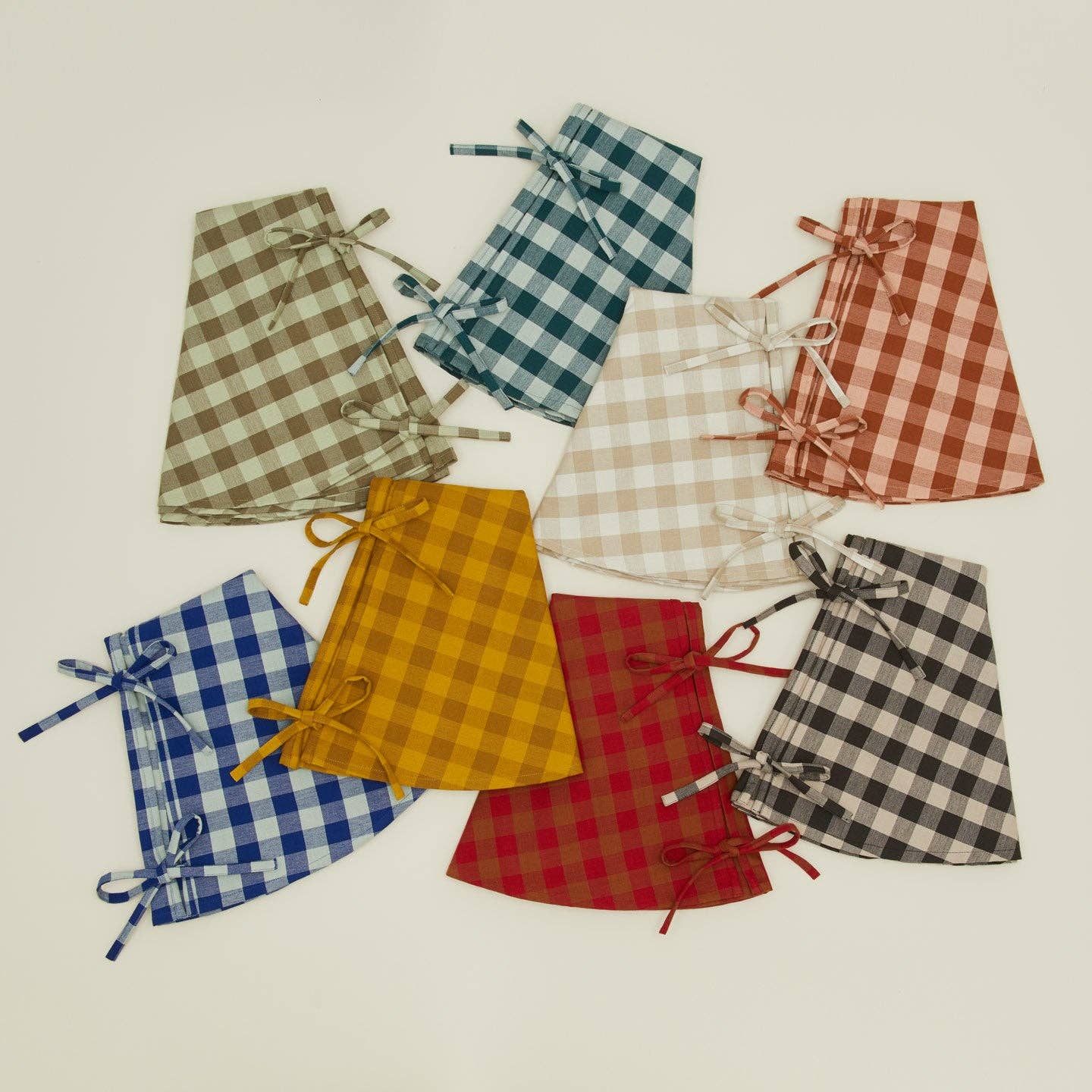 ESSENTIAL GINGHAM TREE SKIRT -TERRACOTTA/RED