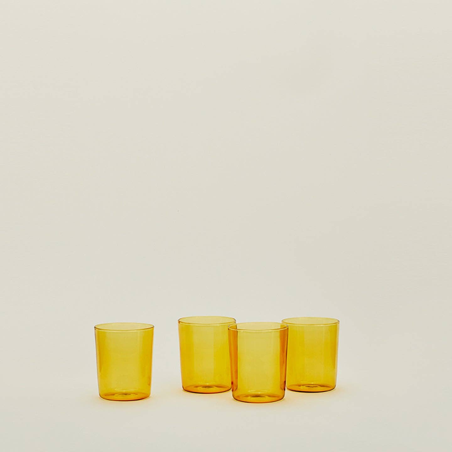 ESSENTIAL GLASSWARE - SET OF 4, AMBER: LARGE