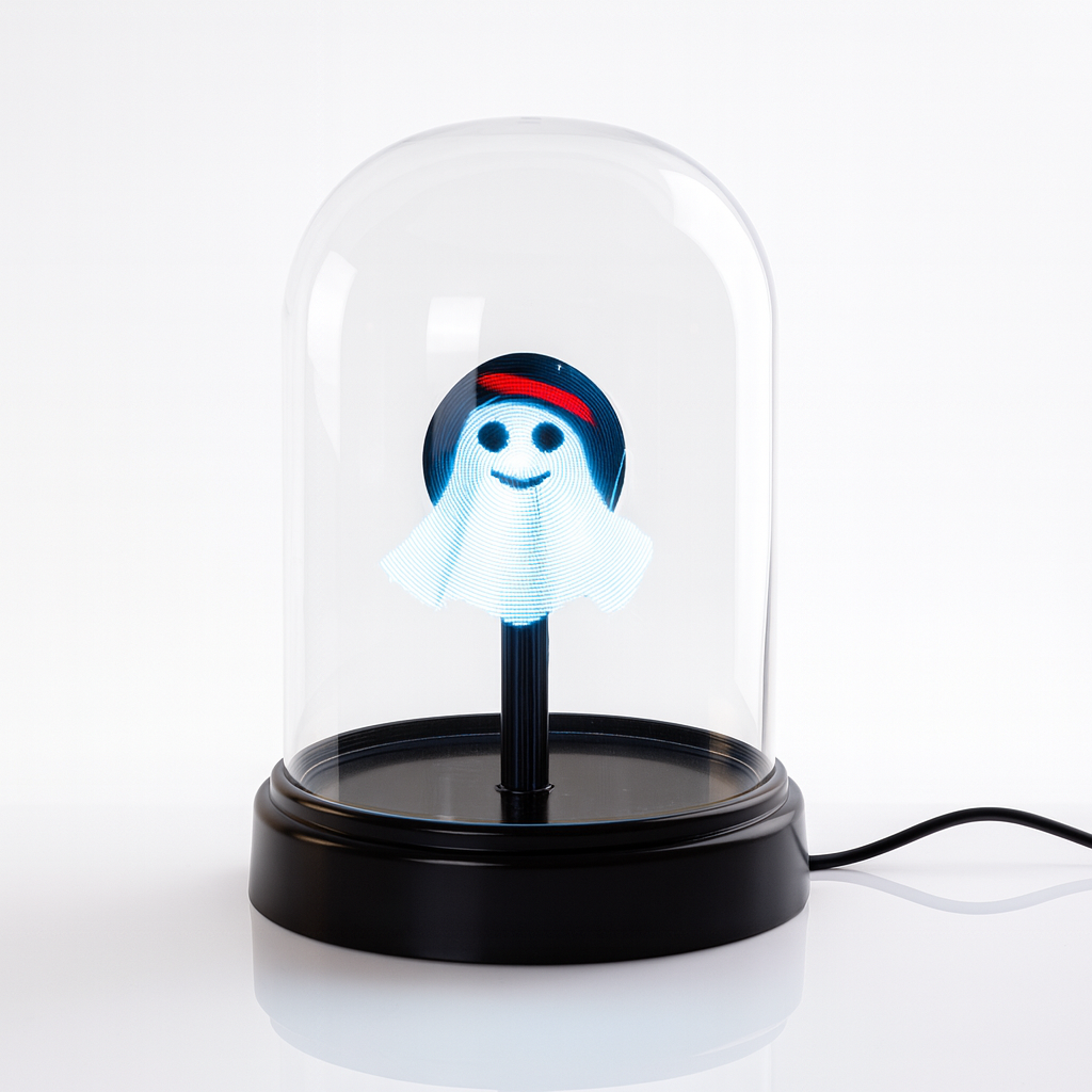 3D Hologram Fan Projector LED Light Table Lamp with Cover