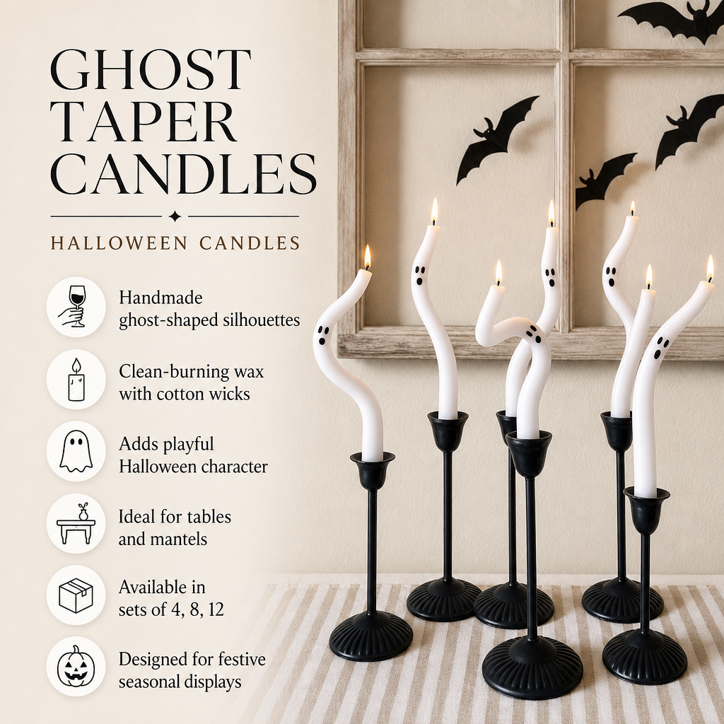 Ghost Taper Candle