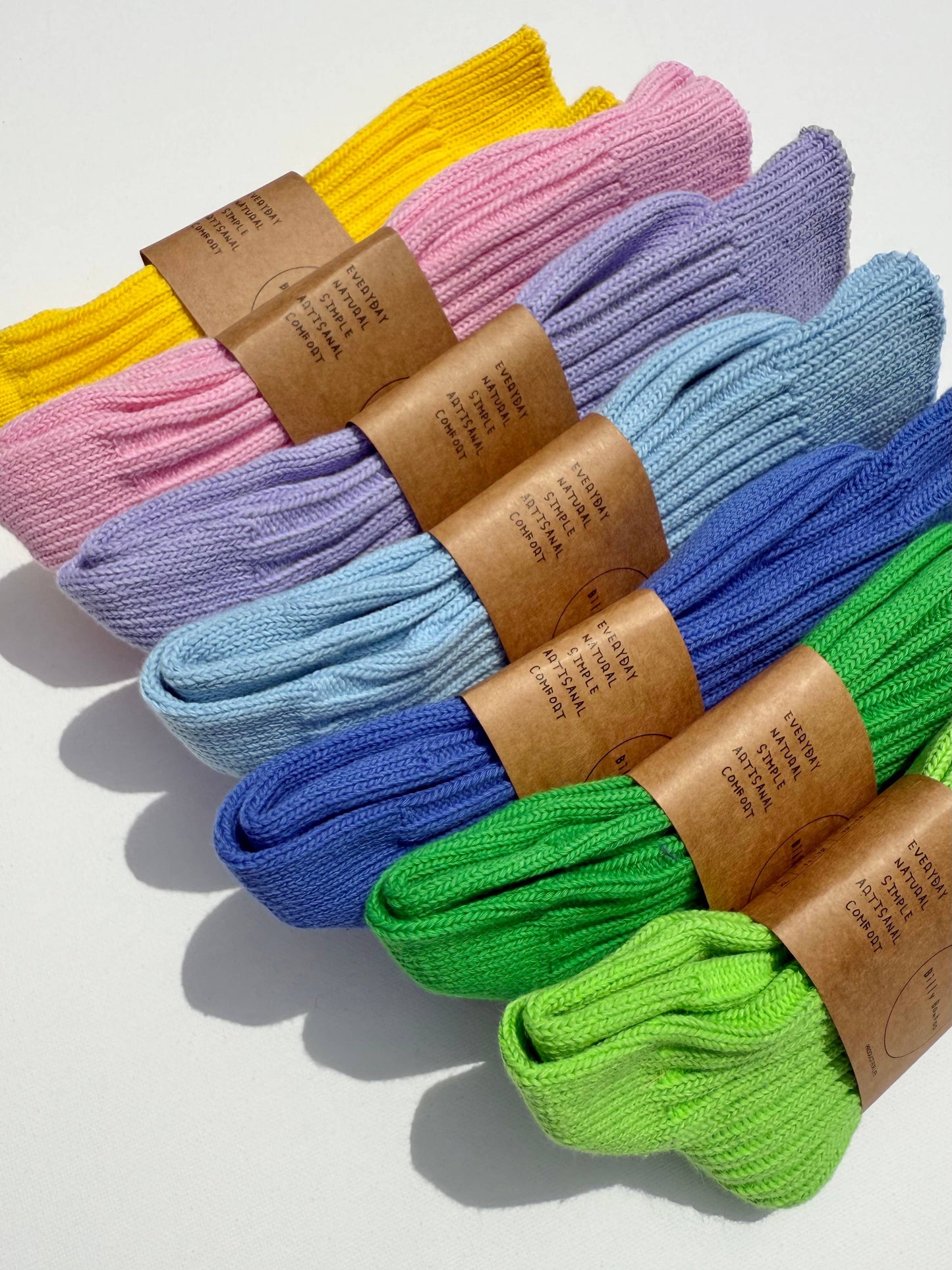 RIBBED COTTON HIGH SOCKS - Crystal bright: Ocean 🌊