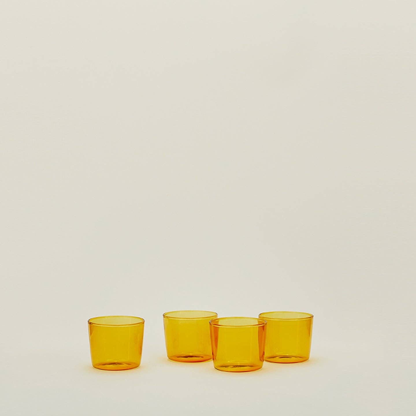 ESSENTIAL GLASSWARE - SET OF 4, AMBER: LARGE