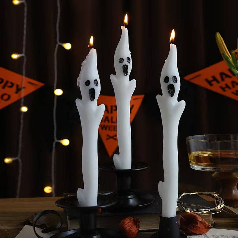 25cm Halloween Ghost Taper Candle: 2