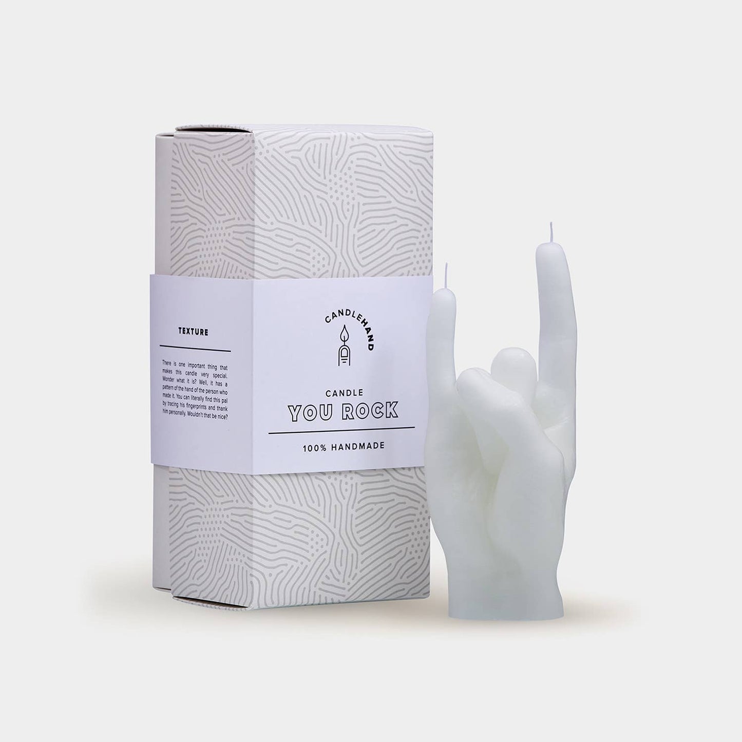 Original CandleHand You Rock Candle - Lifesize & Full Detail: Pink