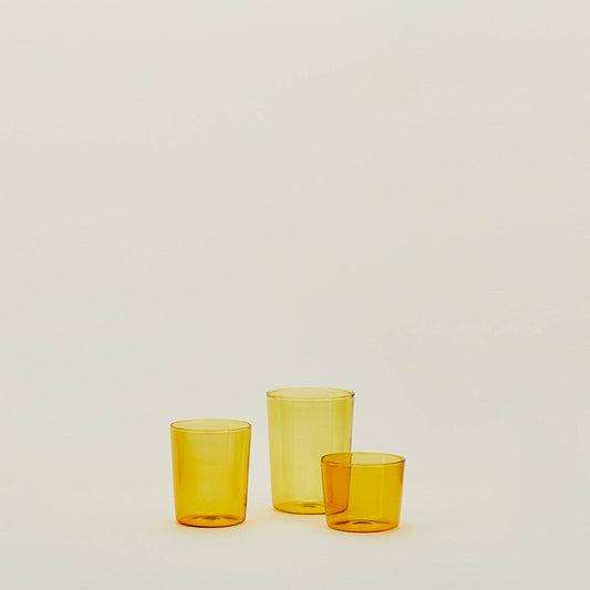ESSENTIAL GLASSWARE - SET OF 4, AMBER: LARGE