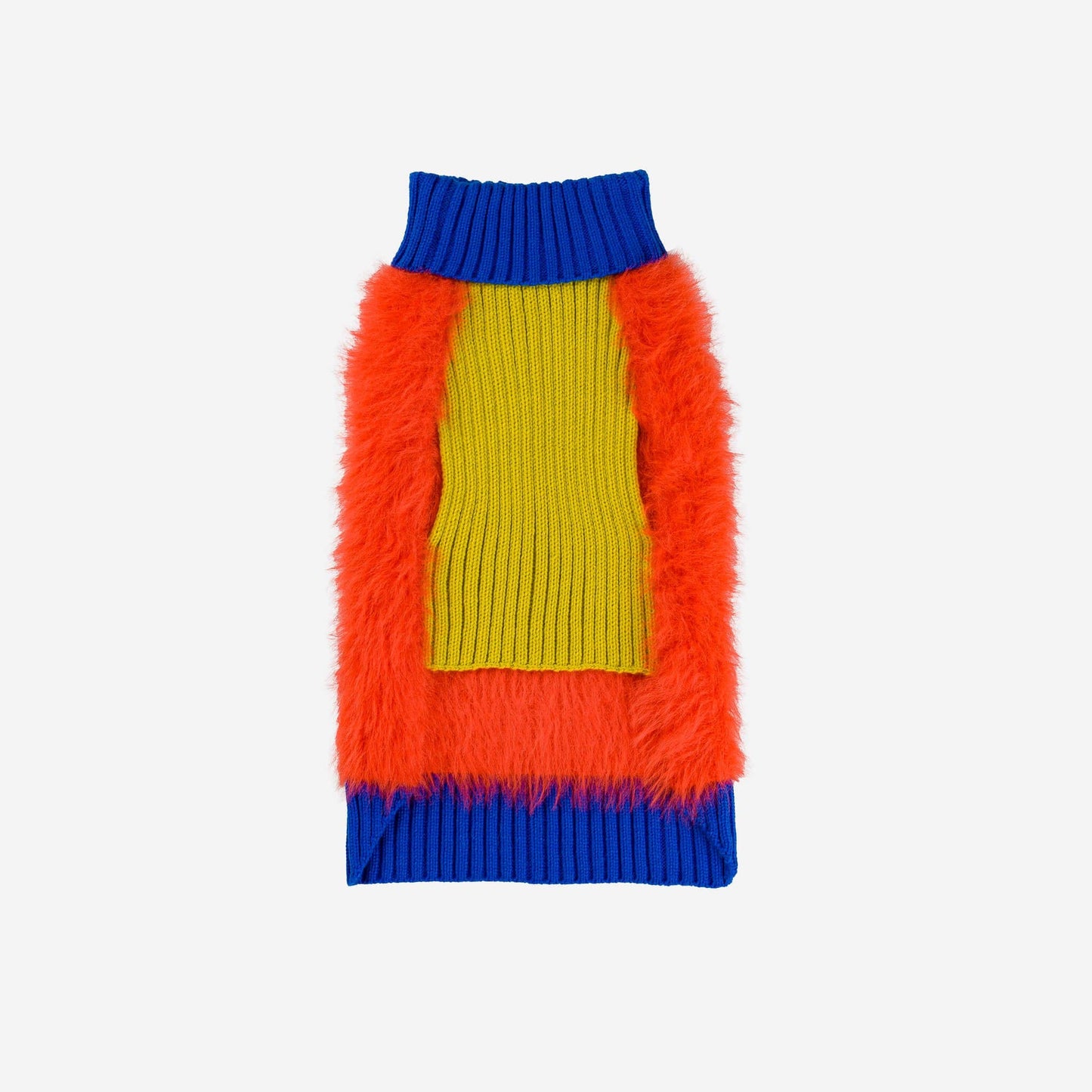 Faux Fur Dog Sweater: Periwinkle / S - 11-17 lbs