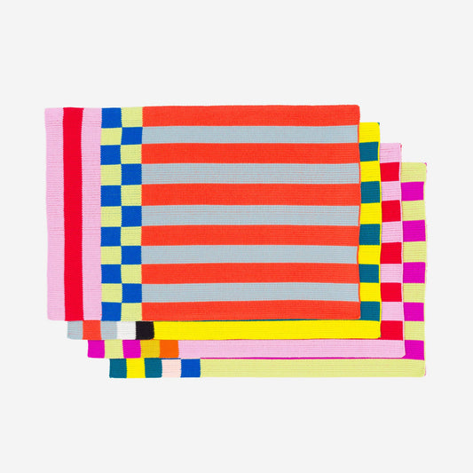Pattern Patch Placemat Set: Rainbow