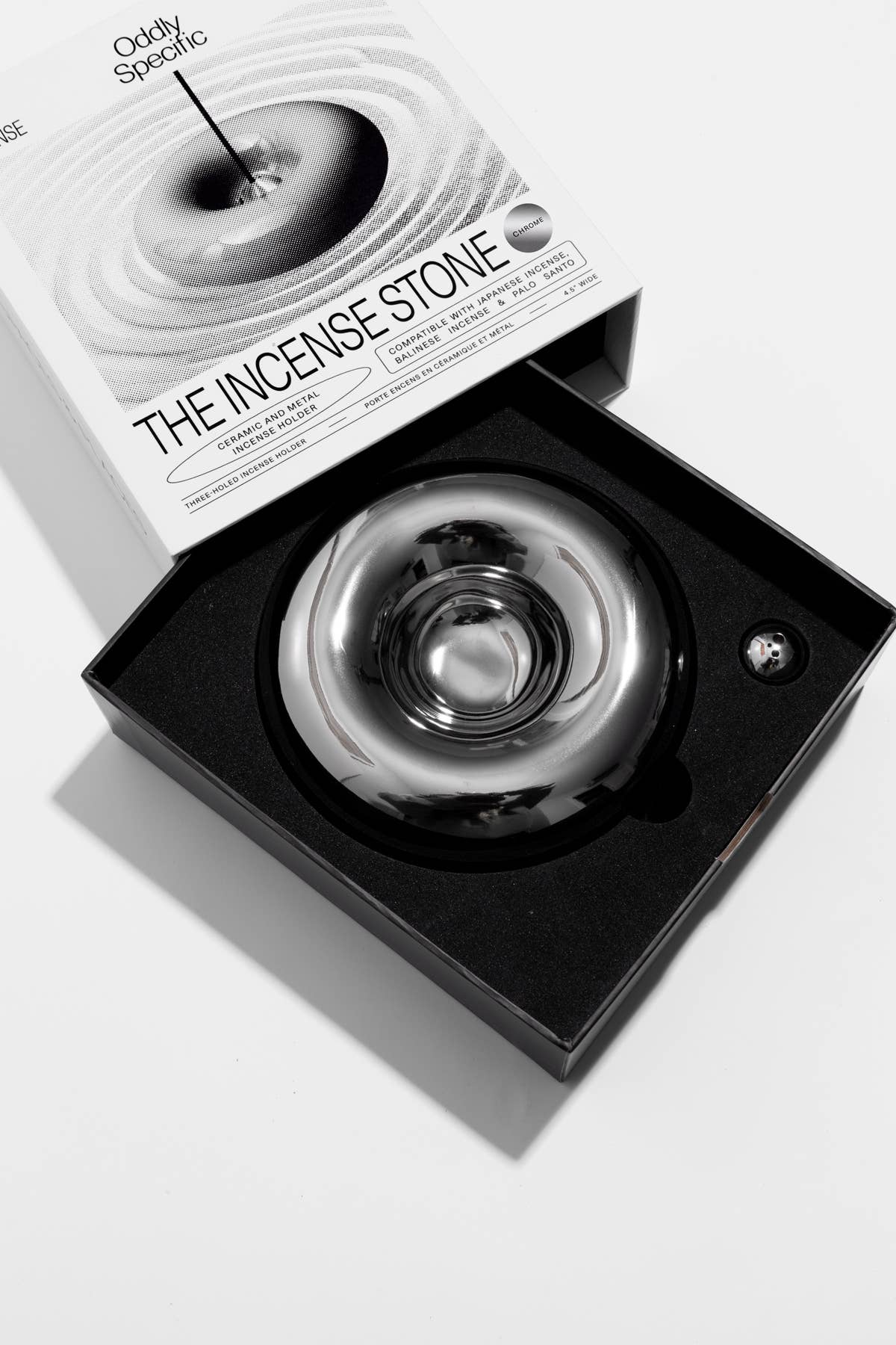 Chrome Incense Holder | The Incense Stone | Ceramic Holder