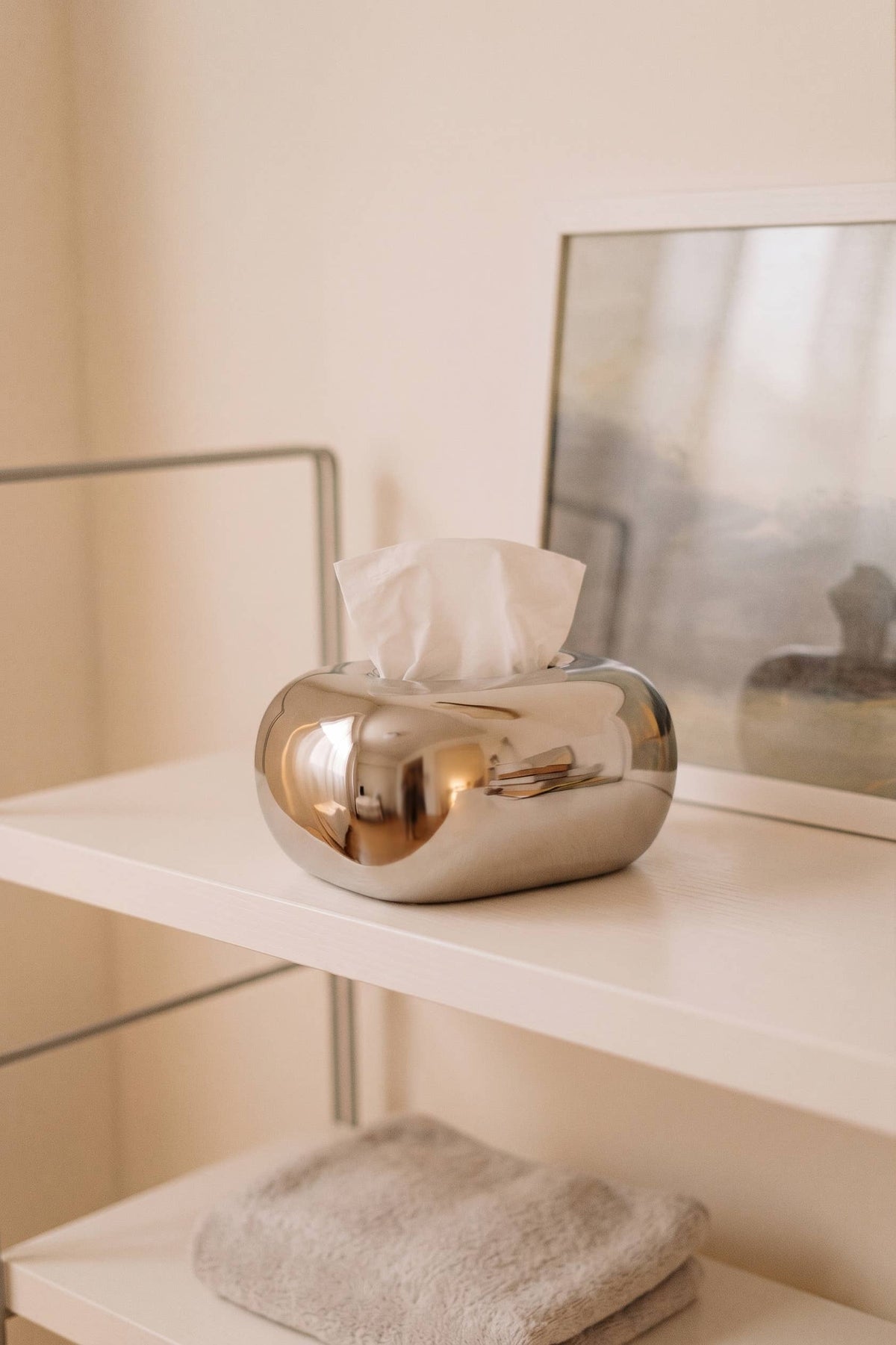 Tissue Box Cover: Silver