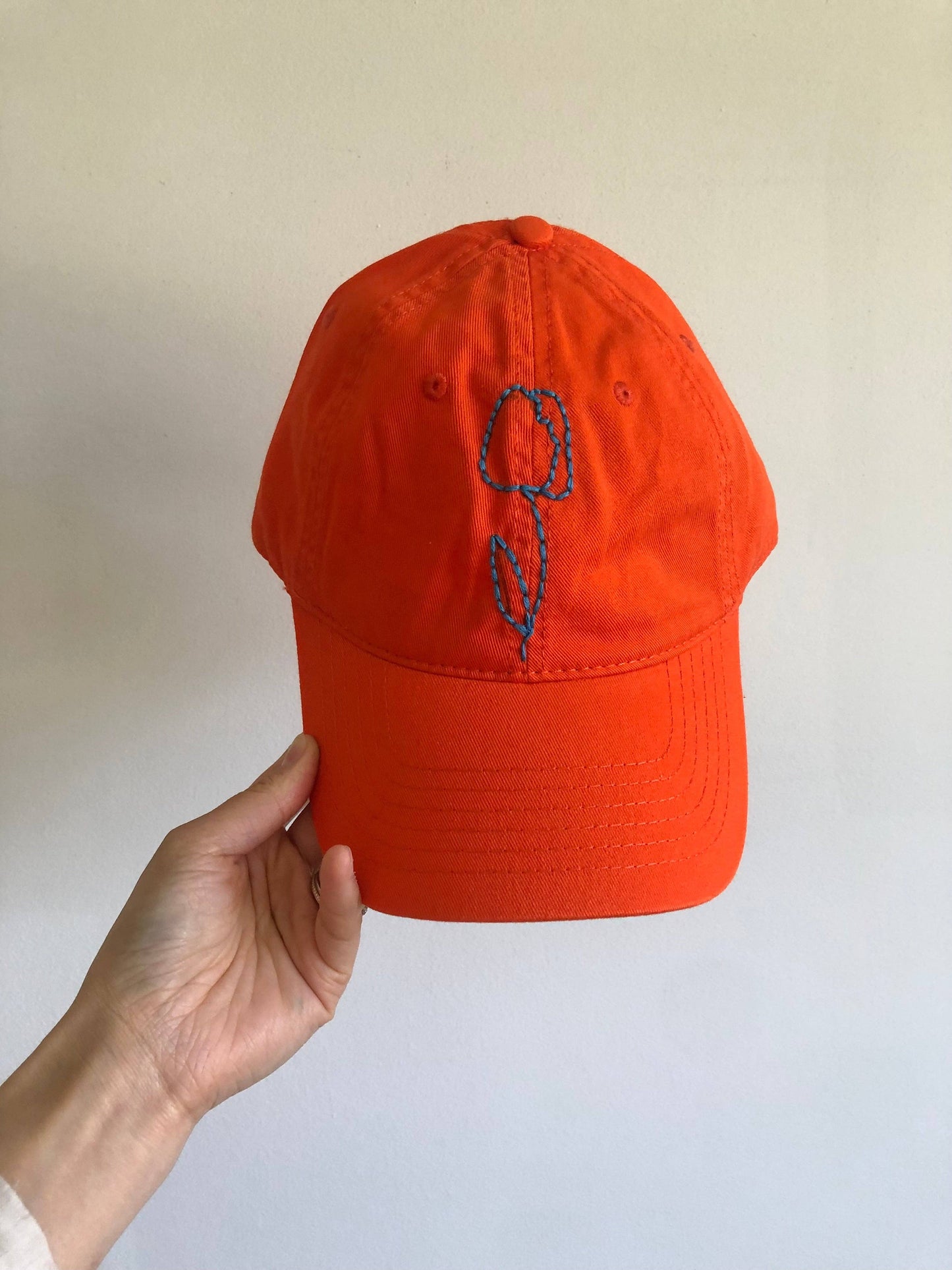 HAND EMBROIDERED TULIPS CAPS: Matcha 🍃