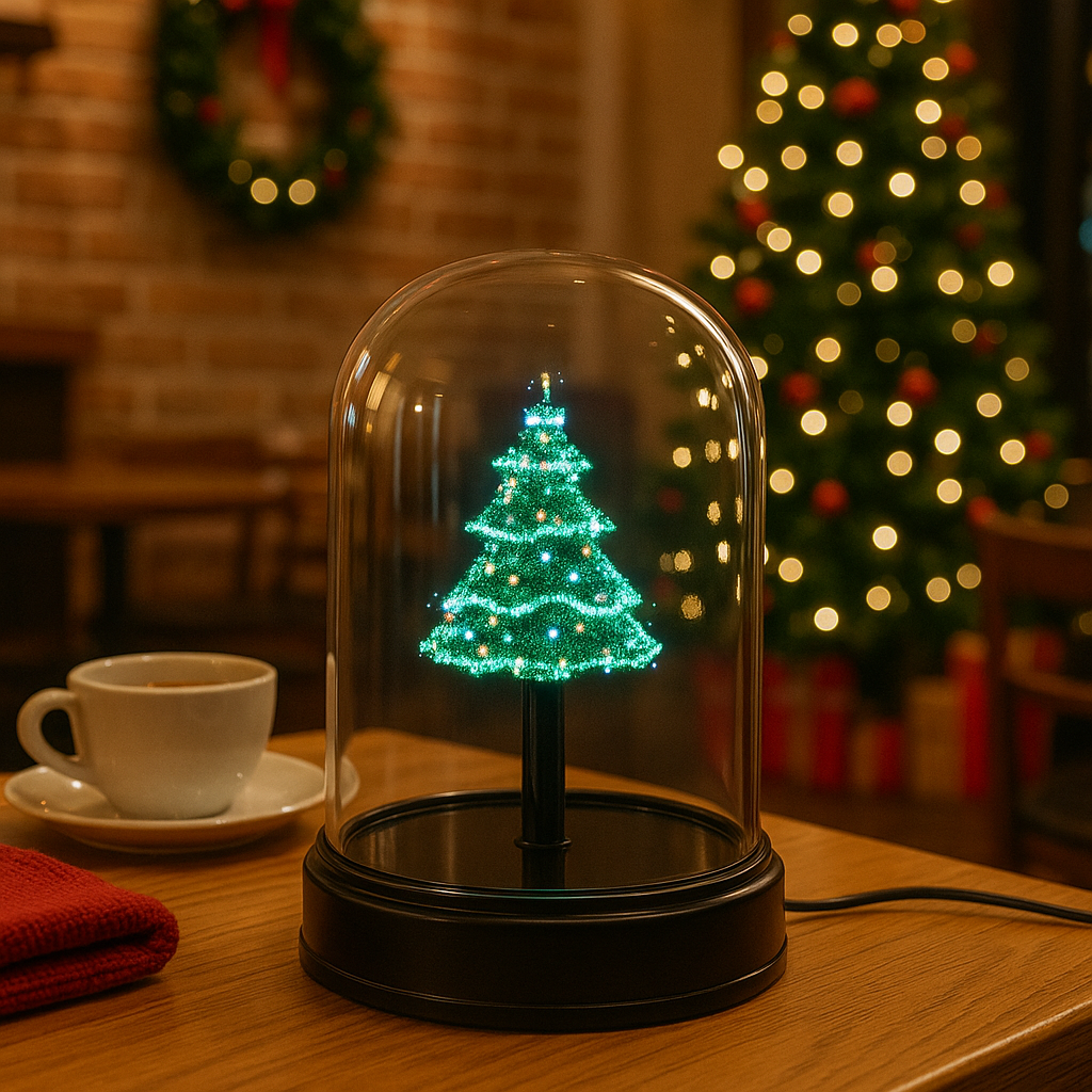 3D Hologram Fan Projector LED Light Table Lamp with Cover