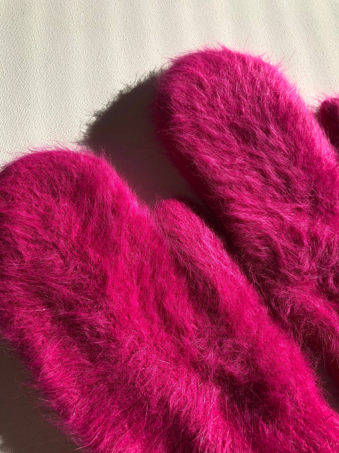 FLUFFY ANGORA MITTENS - crystal brights: Royal blue ( Mid of November )