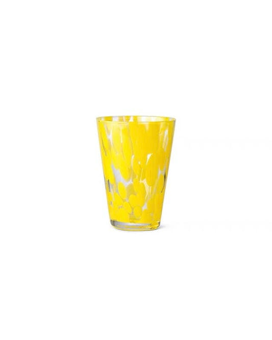 Mouth-blown Coloured Monochrome Spot Cups Case Of 10: Dandelion
