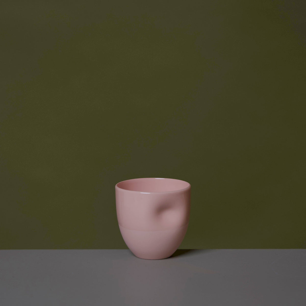 Dusty Pink Unique Porcelain Cup - three sizes: Dusty Pink / Medium