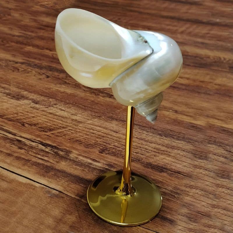 Isla Seashell Glasses, Set of 4: Gold