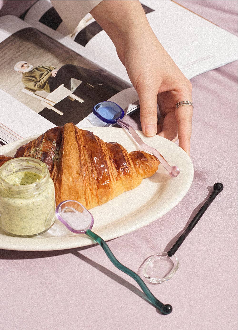 Deco Glass Spoon Set: A