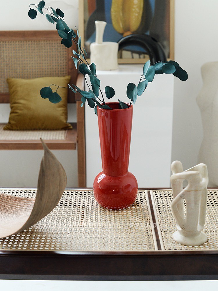 Bauhaus Style Retro Distressed Ceramic Vase