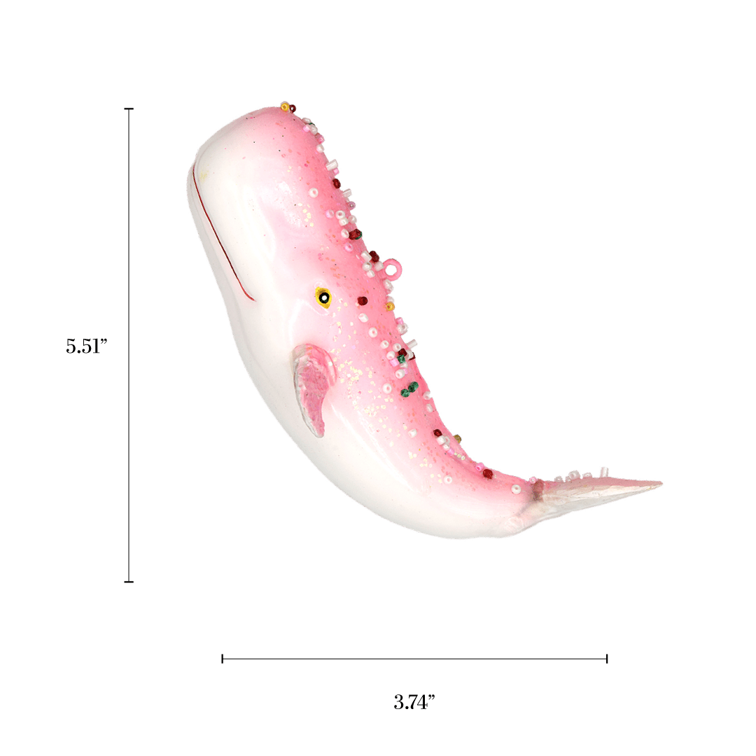 Christmas Ornament Glass Animal Pink Whale 108 Styles