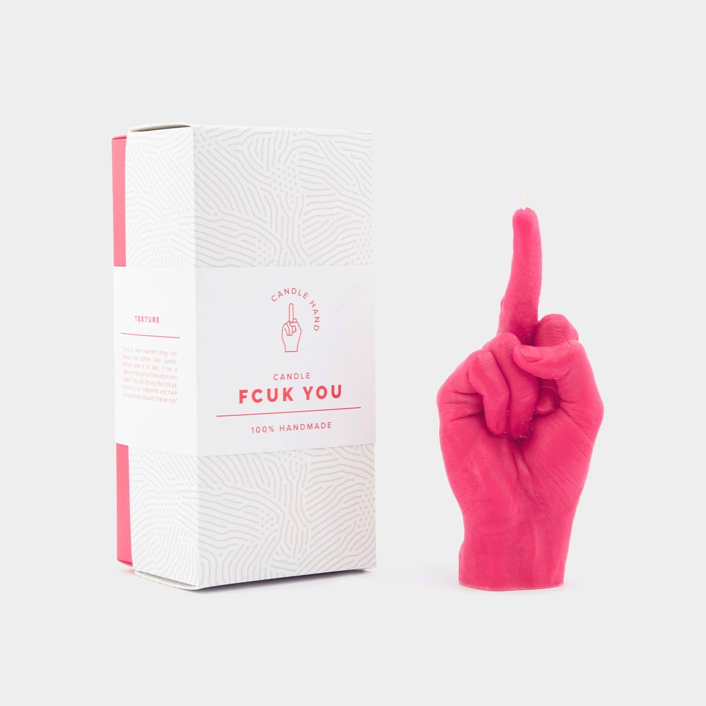 Original CandleHand F*ck You Candle - Lifesize & Full detail: Neon Orange