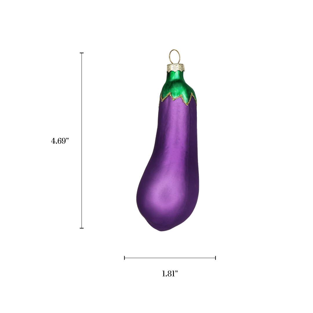 Eggplant, Retro Glass Decorative Handmade Christmas Ornament