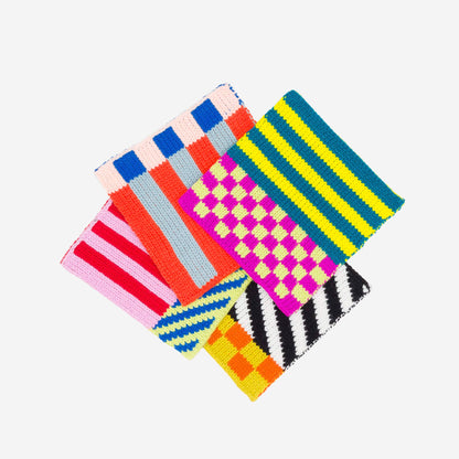 Pattern Patch Coaster Set: Rainbow