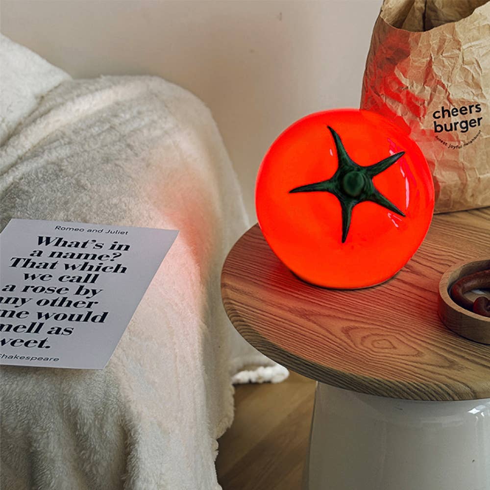 3 Color Dimmable Cute Table Lamp Night Light: Red